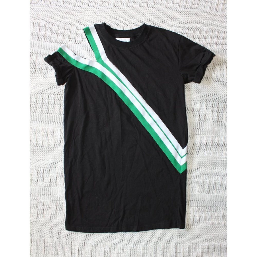 Current Elliott The Slit Shoulder Cut Out Mini Dress Size XS Striped tee